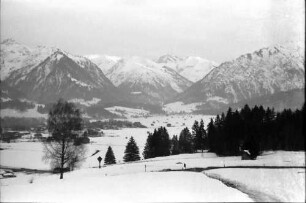 Oberstdorf: Blick von Reute auf den Talkessel von Oberstdorf
