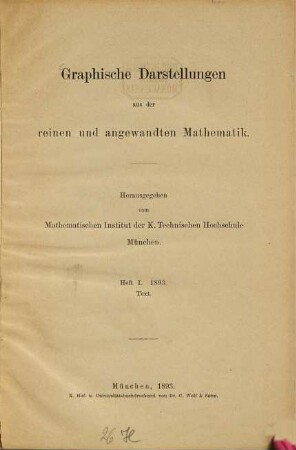 Graphische Darstellung aus der reinen und angewandten Mathematik, [2]. Text