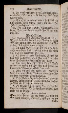 372-379, Abend-Lieder (304-310)