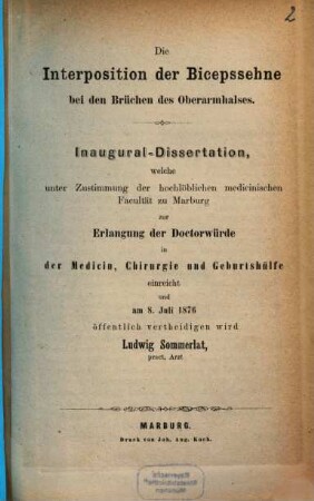 Die Interposition der Bicepsschue bei den Brüchen des Öberarmhalses