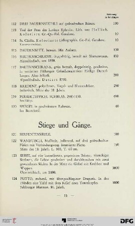 Stiege und Gänge (Nr. 121-164)