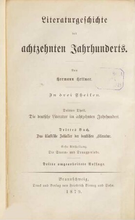 Literaturgeschichte des achtzehnten Jahrhunderts : In 3 Theilen, III,3,1
