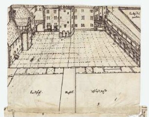 Melsungen, Landgrafenschloss mit Entwurf für eine Galerie