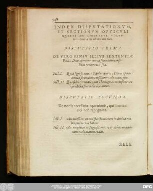 [Relectio Theologa. De Libertate Voluntatis Divinae In Actionibus Suis.]