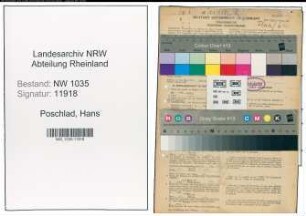 Entnazifizierung Hans Poschlad , geb. 04.04.1913 (Kaufmaennischer Angestellter)