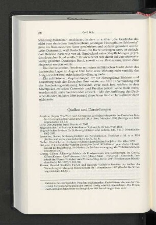 Quellen und Darstellungen.