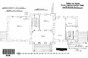 Unterschüpf: Empfangsgebäude Verwaltungsgebäude Grundriß 1.Stock