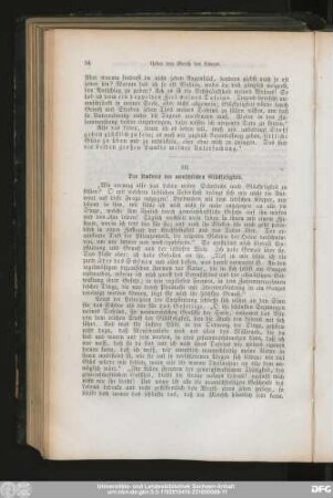 III Der Umkreis der menschlichen Glückseligkeit.