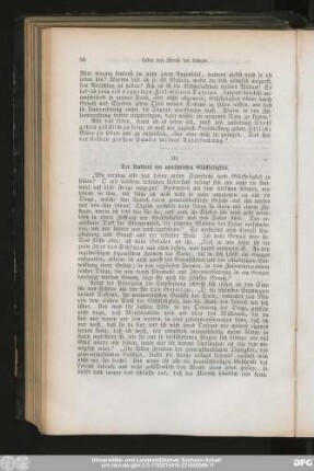 III Der Umkreis der menschlichen Glückseligkeit.