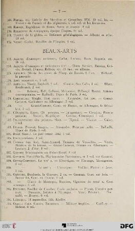 Beaux-arts (Nr. 173-199)