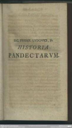 Historia Pandectarum