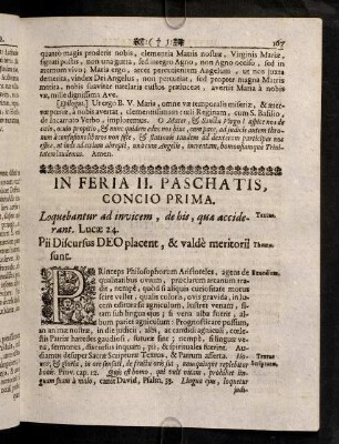 167-174, Concio Prima - Secunda