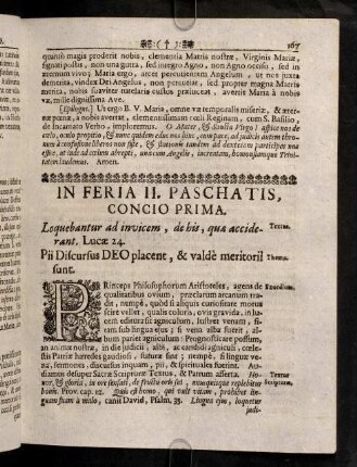 167-174, Concio Prima - Secunda
