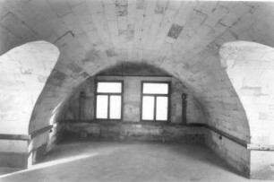 Königstein. Festung. Kasematten (1766-1832). Inneres nördlich des Horns. Fenster nach Osten