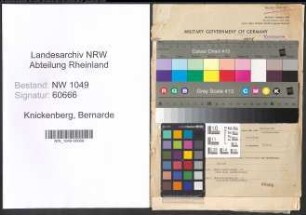 Entnazifizierung Bernarde Knickenberg , geb. 13.04.1909 (Lehrerin)