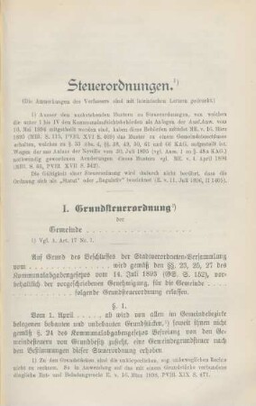 Steuerordnungen.
