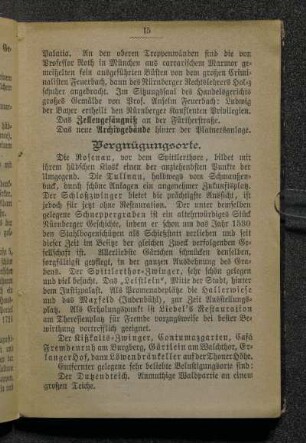 Vergnügungsorte.