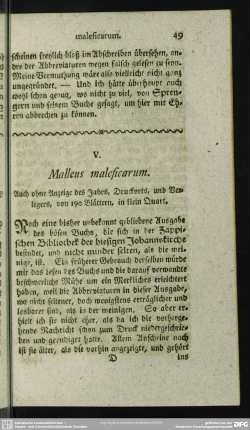 V. Malleus maleficarum