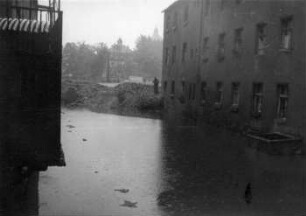 Leipzig-Hochwasser, Am Alten Amtshof, 12.7.54, 11:15 Uhr