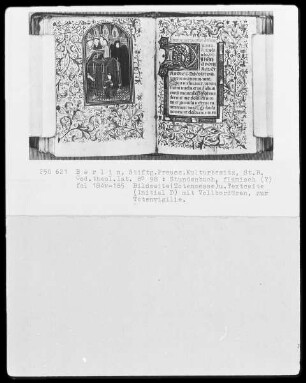 Stundenbuch — Totenmesse, Folio 184verso