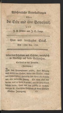 Vier und dreißigstes Stück