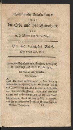 Vier und dreißigstes Stück