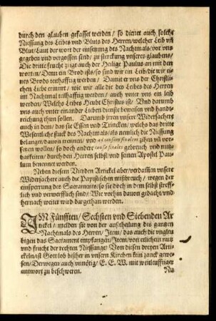 Im Fünfften/ Sechsten und Siebenden Artickel ...