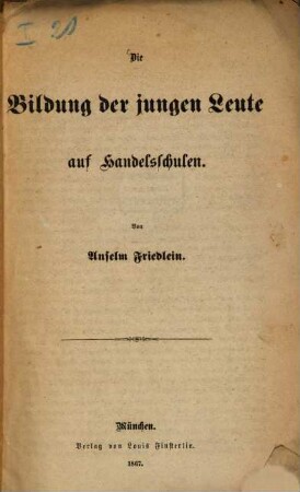 Die Bildung der jungen Leute auf Handelsschulen