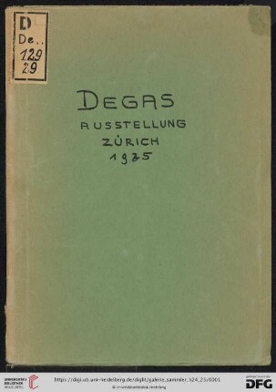 3. Jahrgang, Heft 24/25: Galerie und Sammler: Monatsschrift der Galerie Aktuaryus, Zürich