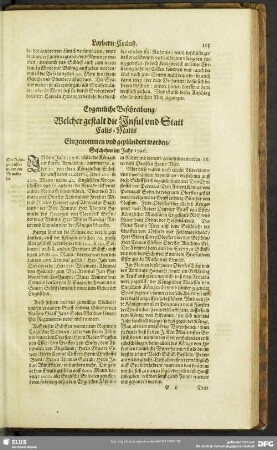 Eygentliche Beschreibung, Welcher gestalt die Insul und Statt Calis-Malis Eingenommen und geplündert worden, Geschehen im Jahr 1596