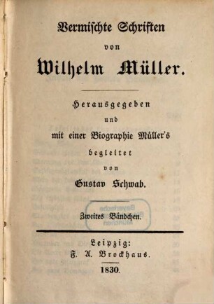 Vermischte Schriften : in fünf Bändchen, 2. Bändchen