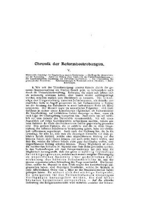 Chronik der Reformbestrebungen : V.