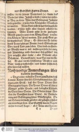 Nothwendige Anmerckungen über die dritte Handlung.