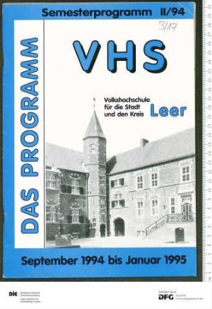 Programm 2. Semester 1994