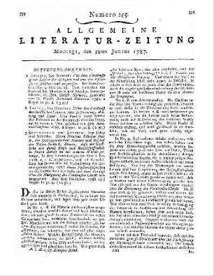 Salfeld, J. C.: Versuch eines faßlichen Unterrichts in der christlichen Glaubens- und Sittenlehre für Confirmanden. Hannover: Helwing 1787