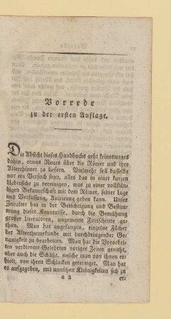 Vorrede zu der ersten Auflage