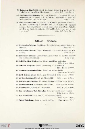 Gläser -. Kristalle (Nr. 482-520)