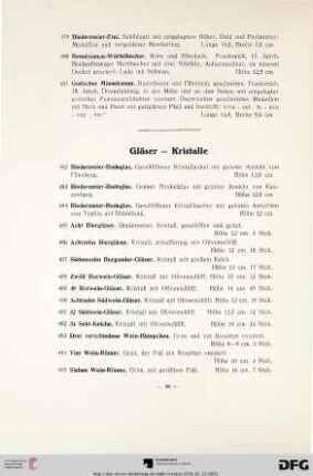 Gläser -. Kristalle (Nr. 482-520)