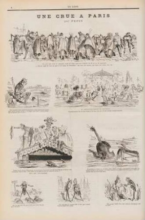 Une crue à Paris, par Pépin