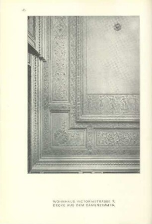 Wohnhaus Victoriastrasse 7. Decke aus dem Damenzimmer