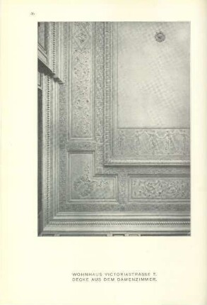 Wohnhaus Victoriastrasse 7. Decke aus dem Damenzimmer