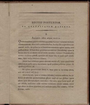 Sectio Posterior. De Quantitatum Ratione.