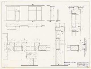 Gemeindehaus Berlin-Britz: Holz-/Glaswand 1:1, 1:20