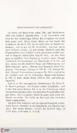 22: Ehreninschrift des Lysimachos