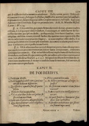 Caput IX. De Foederibus.