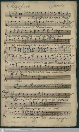 Magnificat - Mus.2398-E-510 : V (3), Coro, orch - F; SeiH 91