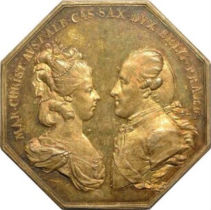 Herzog Albert Kasimir und Maria Christina - auf Regierungsantritt Kaiser Josef II.