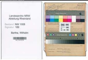 Entnazifizierung Wilhelm Berthe , geb. 18.11.1898 (Schreiner)