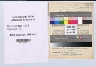 Entnazifizierung Heinrich Kamphausen , geb. 02.02.1897 (Staedtischer Angestellter)