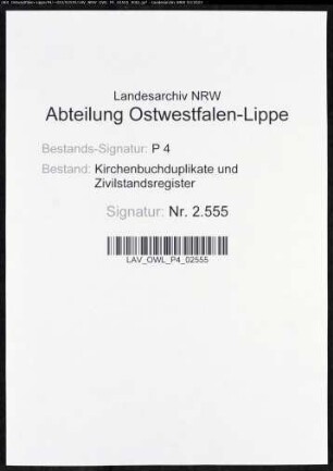 Kirchenbuchduplikat der katholischen Gemeinde Rhode (GHT 1859-1874). (Gemeinde: Rhode, katholische Gemeinde)